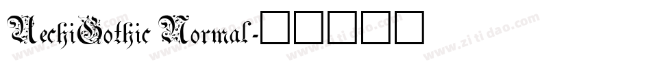 UechiGothic Normal字体转换